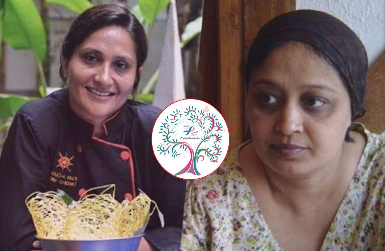 Two women connected to the foundation's story, one a chef and volunteer, the other a woman supported through her cancer treatment